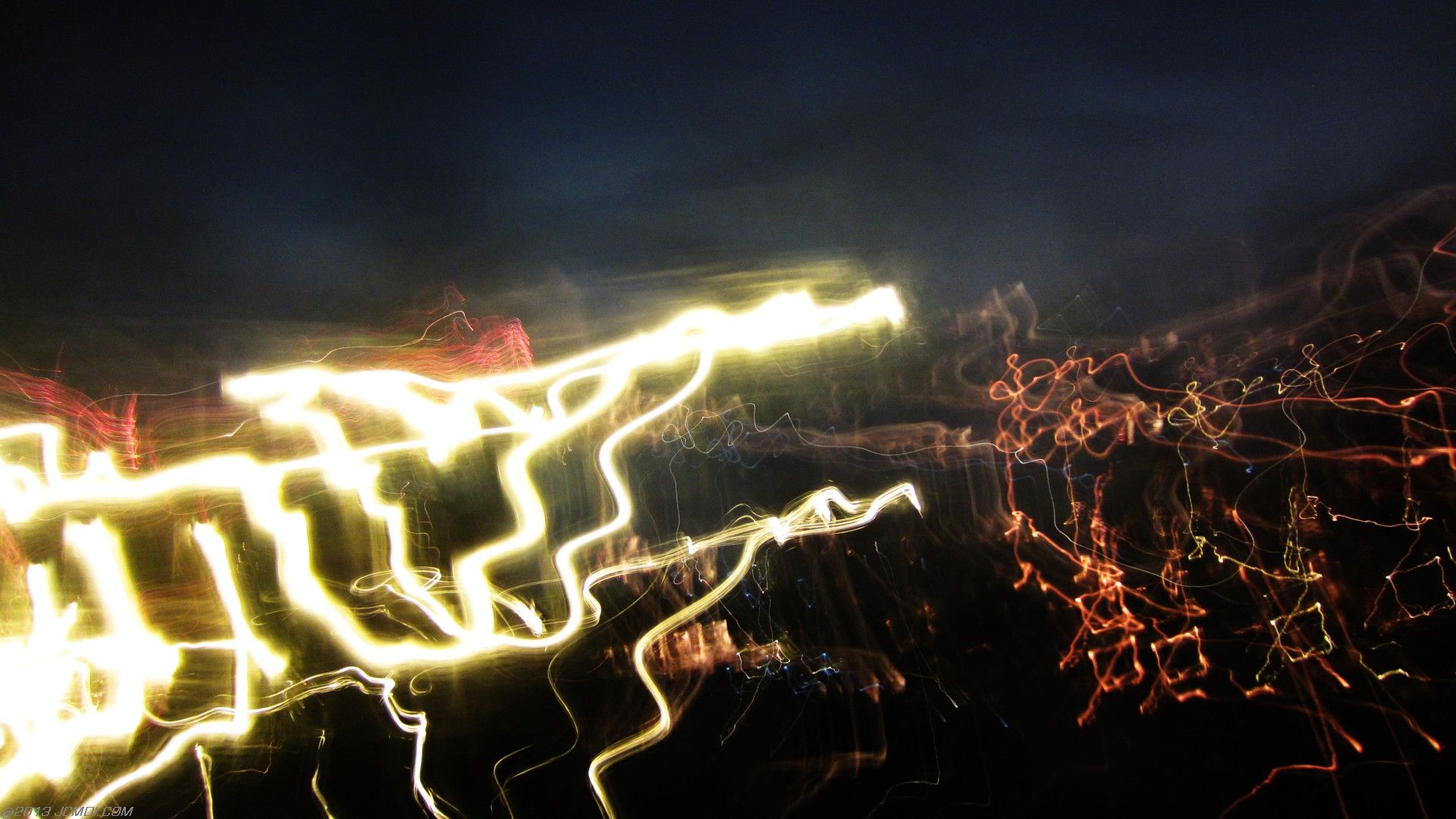 Bridgeport Lake Night abstract motion image